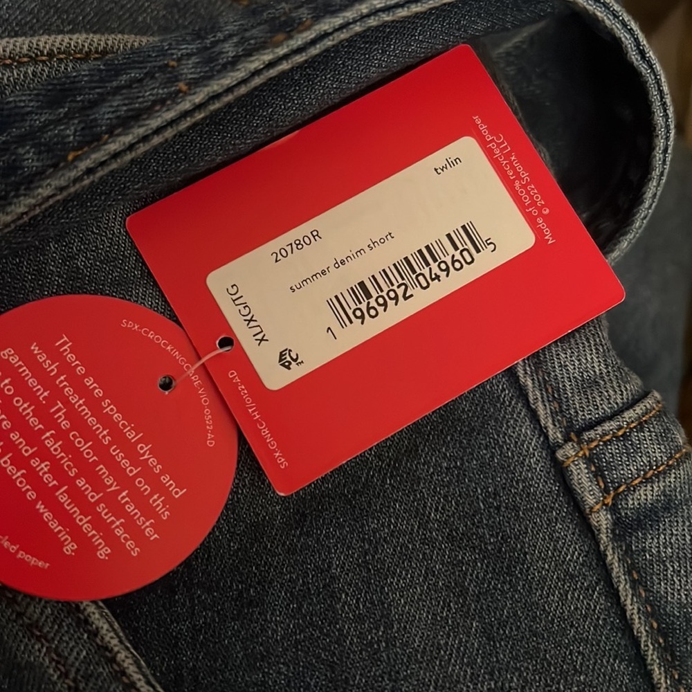 SPANX Tie-Waist Summer Denim Shorts - Picture 7 of 8